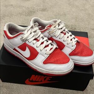 Nike Red and White Sneakers